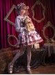 The Royal Teddy Bear Band Sweet Lolita Shoulder Straps Hooded Skirt