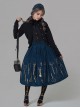 Bronze Surgical Equipment Vintage Navy Blue Classic Lolita Skirt