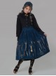 Bronze Surgical Equipment Vintage Navy Blue Classic Lolita Skirt