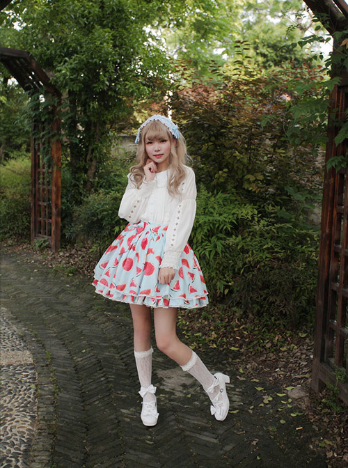 Neverland Cool Watermelons Series Watermelon Printing Lolita Skirt