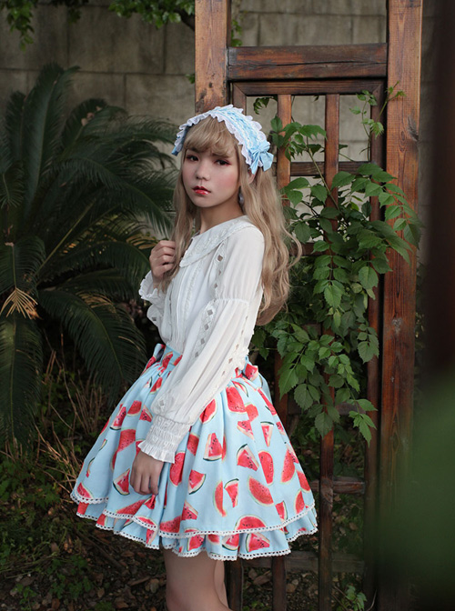 Neverland Cool Watermelons Series Watermelon Printing Lolita Skirt