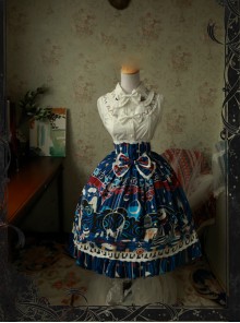 Magic Tea Party Circus Maiden Series Printing Lace Sweet Lolita Skirt