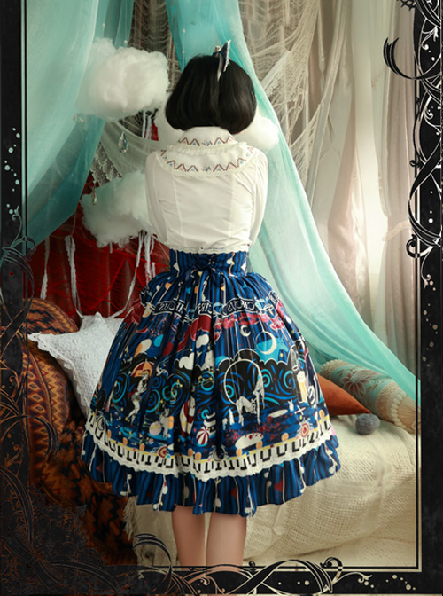 Magic Tea Party Circus Maiden Series Printing Lace Sweet Lolita Skirt