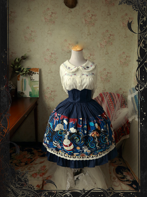 Magic Tea Party Circus Maiden Series Printing Sweet Lolita Skirt