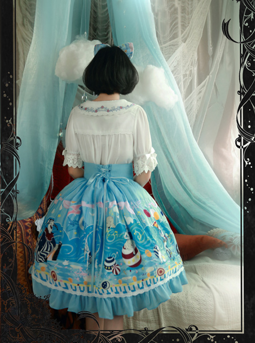 Magic Tea Party Circus Maiden Series Printing Sweet Lolita Skirt