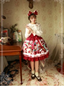 Magic Tea Party Sweet Christmas Series Printing Sweet Lolita Skirt