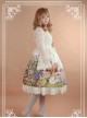 The Lark Song Series High Waist Oil Painting Retro Classic Lolita Skirt