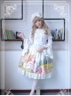 The Lark Song Series High Waist Oil Painting Retro Classic Lolita Skirt