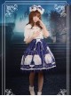 Starry Sky Aquarius Chiffon Printing Lace-up Classic Lolita Skirt