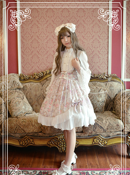 Antique Clock Series Ordinary Waist Classic Lolita Skirt