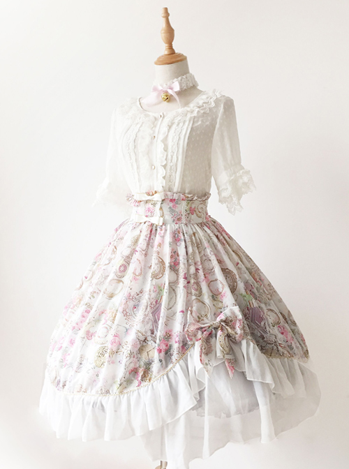 Antique Clock Series Ordinary Waist Classic Lolita Skirt