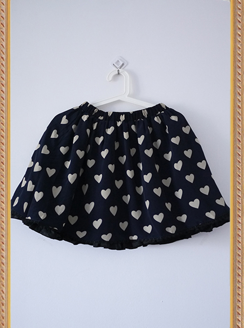 The Queen Of Hearts Series Heart-shaped Pattern Chiffon Lolita Skirt