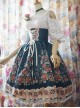 Surface Spell- Alps Rose Series High Waist Fish-bone Classic Lolita Skirt