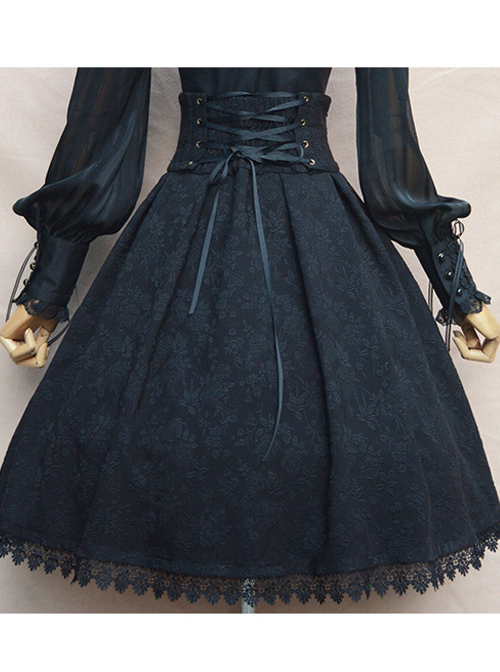 Elegance Jacquard High Waist Lolita Skirt