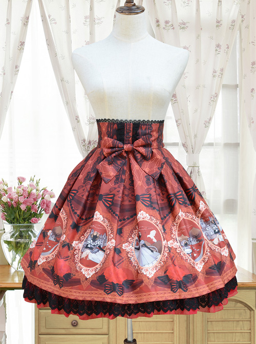 Fairy Princess Printing Little High Waist Classic Lolita Skirt