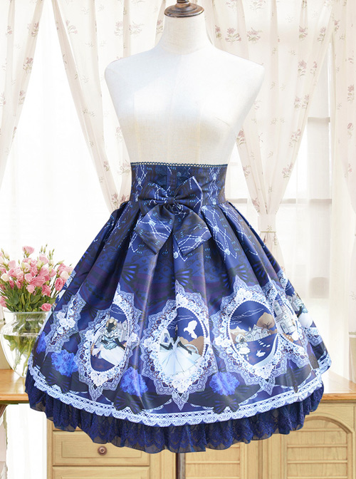 Fairy Princess Printing Little High Waist Classic Lolita Skirt