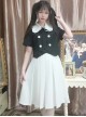 College Style Pure White Lolita Pleated Skirt