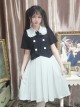 College Style Pure White Lolita Pleated Skirt