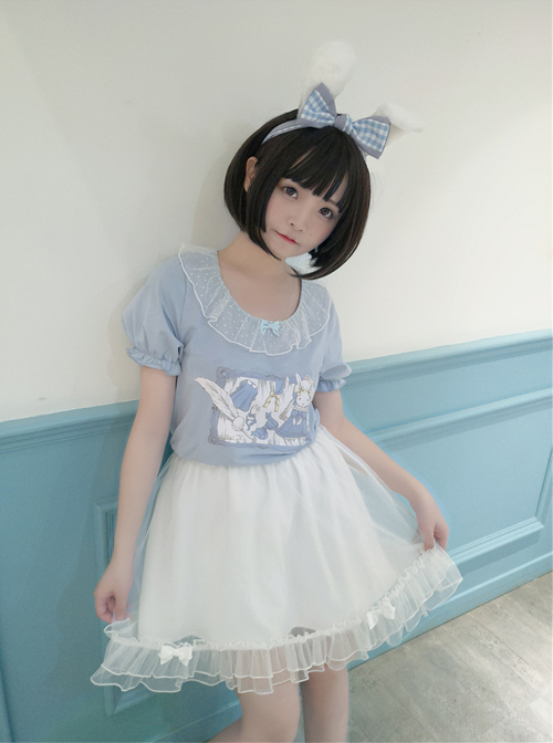 Miss Rabbit Series Pure Color Lolita Short Skirt