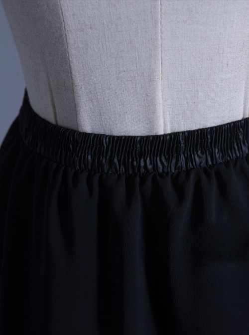 Black Chiffon Lolita Fish-bone A-line Petticoat