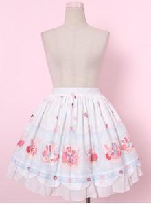 Donut Rabbit Printing Sweet Lolita Skirt