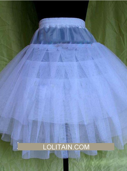 Sweet White Three Layer Yarn Lolita Dress Petticoat