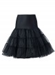 Knee Length Black Yarn Multilayer Lolita Dress Petticoat
