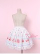 Donut Rabbit Series Printing Bowknot Petal Lower Hem Sweet Lolita Skirt