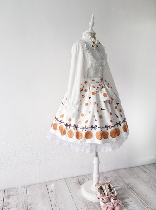 Fashion Paris Tower And Biscuit Series Printing Sweet Lolita Skirt
