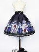 Beauty the Rose Series Printing Purple Gothic Lolita Skirt