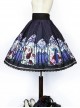 Beauty the Rose Series Printing Purple Gothic Lolita Skirt