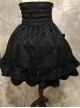 Gothic Black High Waist Lace-up Multi Layer Skirt