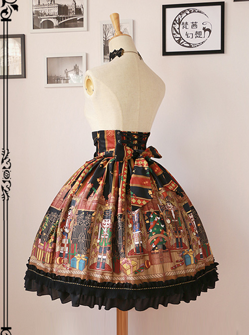 Walnut Soldier's Wonderful Journey High Waist Lolita Skirt