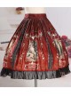 Castle Elves Series Printing Ruffles Gothic Lolita Skirt