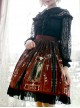 Castle Elves Series Printing Ruffles Gothic Lolita Skirt