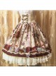 Retro Paradise Garden Printing High Waist Lolita Skirt