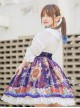 Retro Paradise Garden Printing High Waist Lolita Skirt