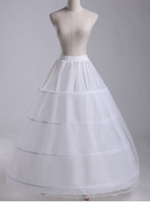 White Petticoat Enlarge Lolita Long Dress Bracing