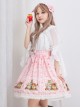 Bowknot Lace Strawberry Jam Sweet Lolita Skirt