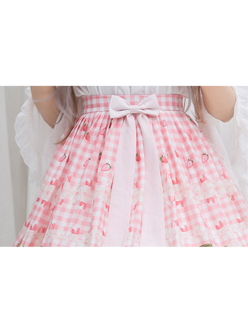 Bowknot Lace Strawberry Jam Sweet Lolita Skirt