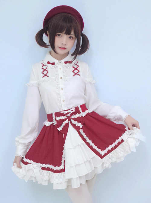 Little Red Riding Hood Series Multi-Layer Cake Lace Sweet Lolita Skirt