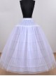 Cotton Steel Ring Lolita White Long Petticoat Custom Made