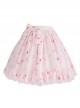 Strawberry Cookie Pink Bowknot Sweet Lolita Skirt