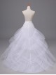 White Big Wedding Dress Trailing Style Petticoat