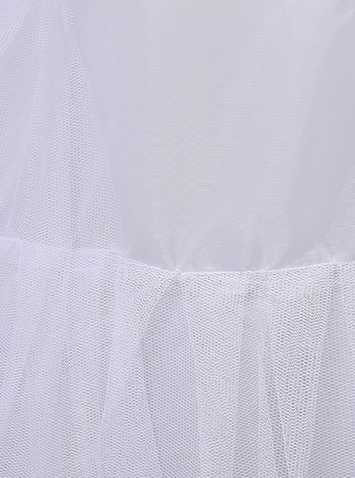 White Big Wedding Dress Trailing Style Petticoat