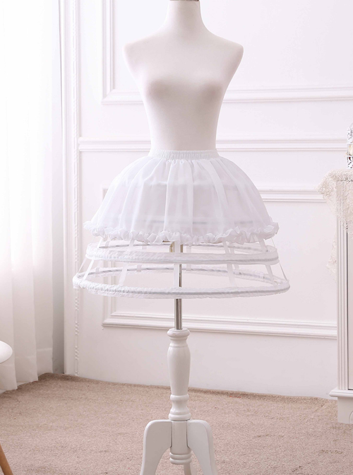 Fish-bone Lolita Four Layers Birdcage Style Skirt Brace