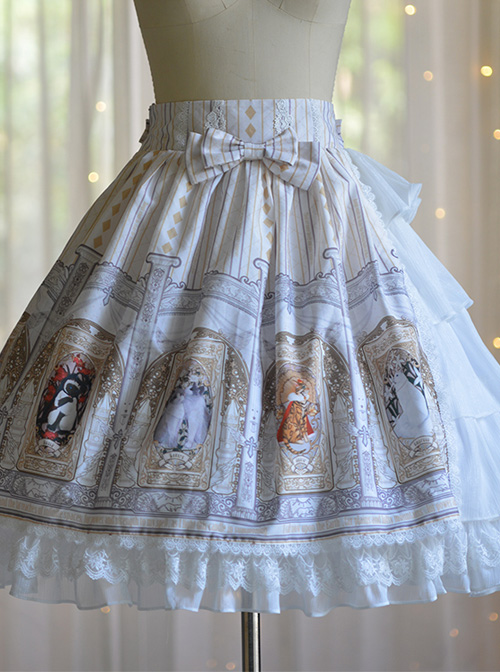 Cat Tarot Series Ruffle Classic Lolita Skirt