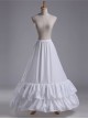 White Double Layer Ruffle Fishtail Gorgeous Classic Lolita Skirt Bracing