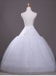 Palace Style Elastic Waist Classic Lolita White Skirt Bracing