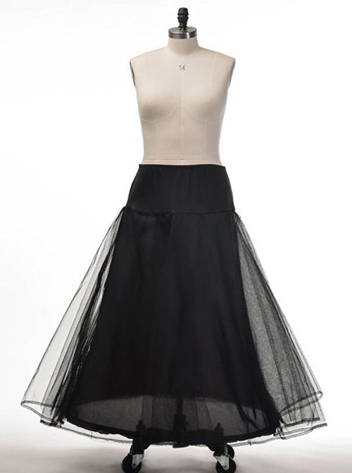 A-shaped Hem Double Decker Net Yarn Lolita Prom Long Dress Petticoat
